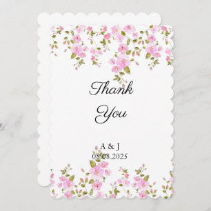 WEDDING FLORAL THANK YOU CARD