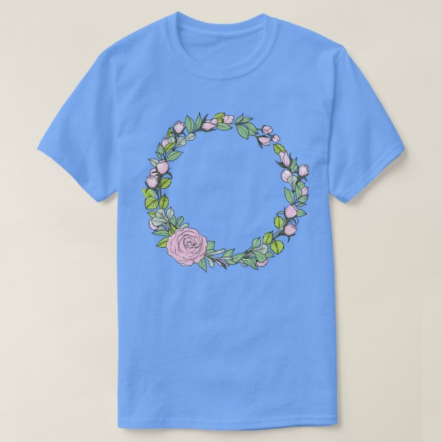 Wedding floral wreath I Bridal bouquet boho style  T-Shirt (Design Front)