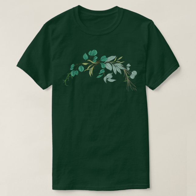 Wedding floral wreath I Bridal bouquet boho style  T-Shirt (Design Front)