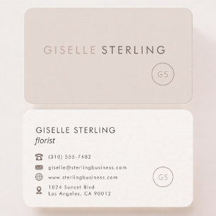 Wedding Florist Feminine Professional Business Card