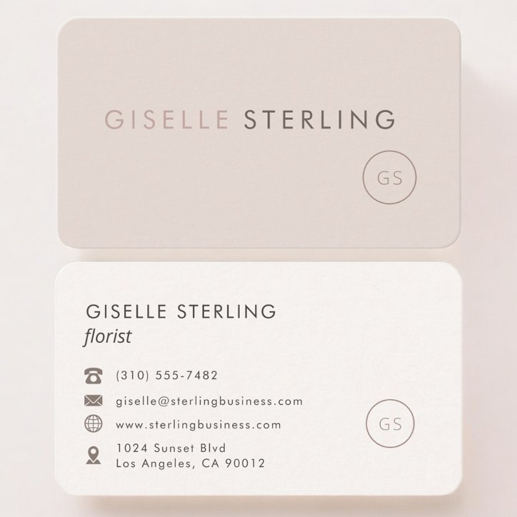 Wedding Florist Feminine Professional Business Card