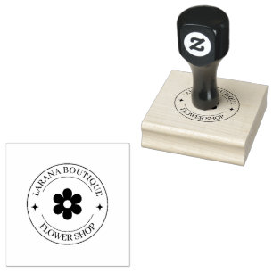 Wedding Florist Logo Rubber Stamp Floral Business