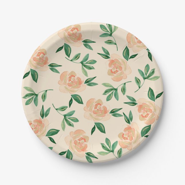 Wedding Flower Arrangements Paper Plates (Front)