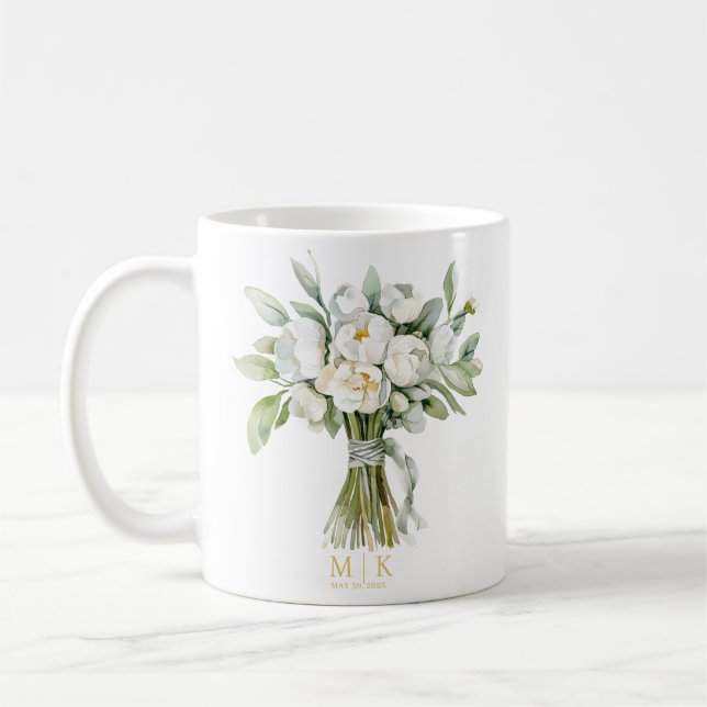 Wedding Flower Bouquet Coffee Mug (Left)