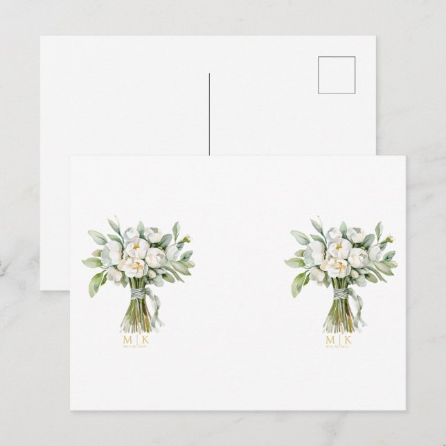Wedding Flower Bouquet Postcard (Front/Back)