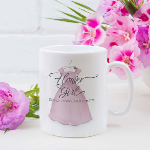 Wedding Flower Girl Cute Pink Vintage Dress Coffee Mug