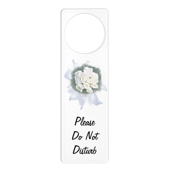 wedding flower - please do not disturb door hanger (Front)