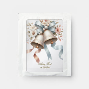 Wedding Flowers Bells Pink Blue Ribbons Beautiful Tea Bag Drink Mix