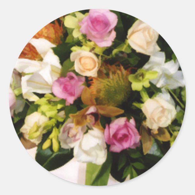 Wedding Flowers Envelope Seal Stickers (Front)