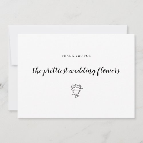 Wedding Flowers Florist Thank You Card