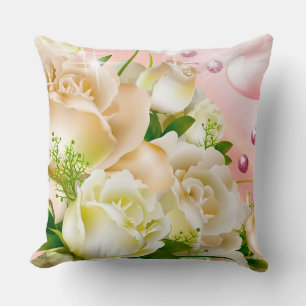 Wedding flowers throw pillow