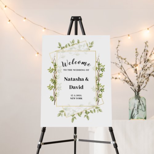Wedding foam sign botanical 