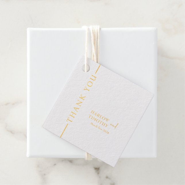 Wedding Foil Favor Tag (With Box)