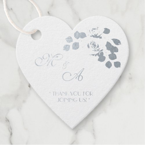 Wedding Foil Tag for Gift Baskets Roses Gold