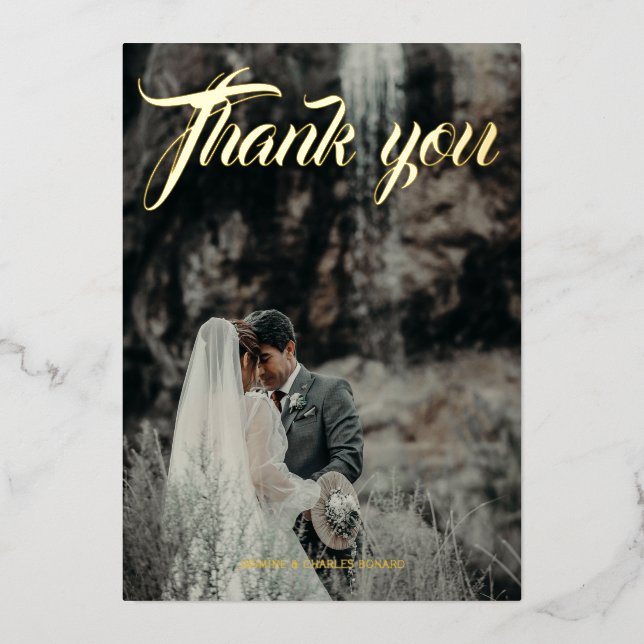 Wedding foil thank you card (Front)
