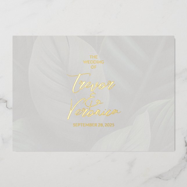 Wedding Foil Tropical Chic Foil Invitation (Front)