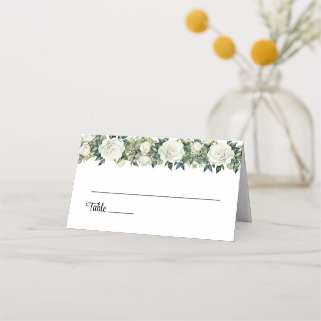 Wedding Folded Name Place Card (Front)