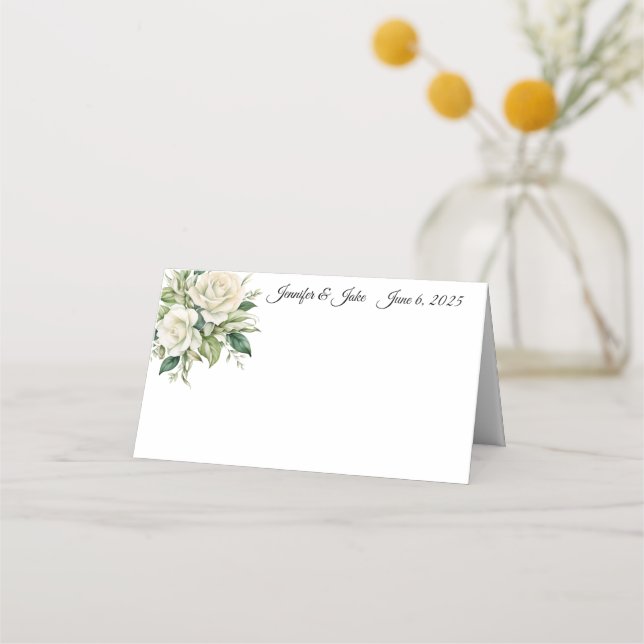 Wedding Folded Name Place Card (Front)