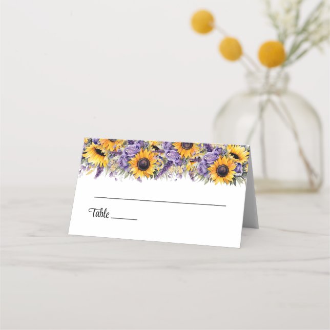 Wedding Folded Name Place Card (Front)