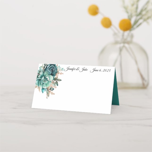 Wedding Folded Name Place Card (Front)