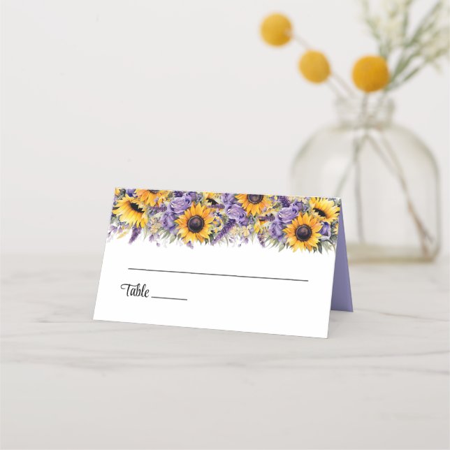 Wedding Folded Name Place Card (Front)