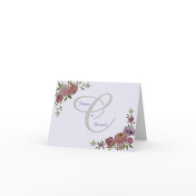 Wedding Folded Thank you/Note Card