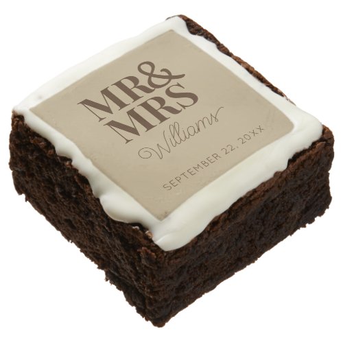 Wedding Food Favor Chocolate Personalized Brownie