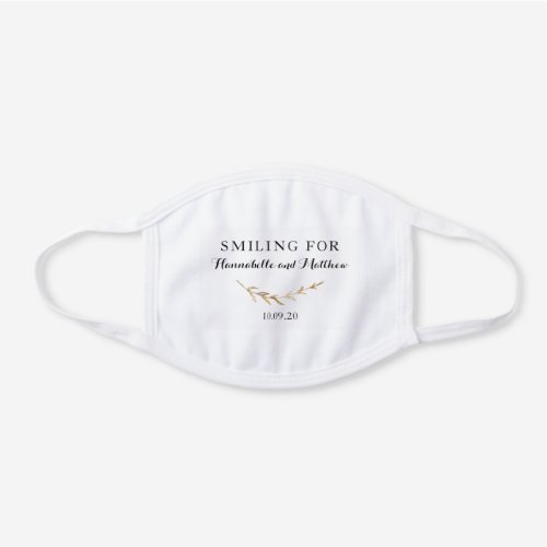 Wedding for guests monogrammed Face Mask