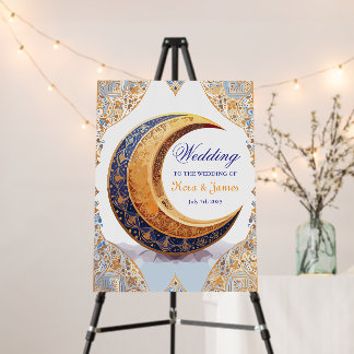 Wedding for the bride & groom sign