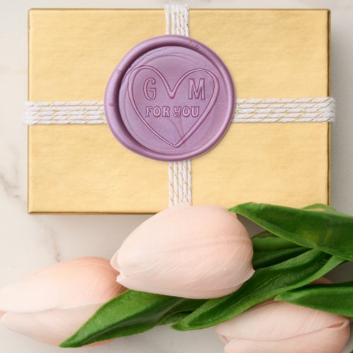 Wedding For You guest favor seals in heart Wax Seal Sticker