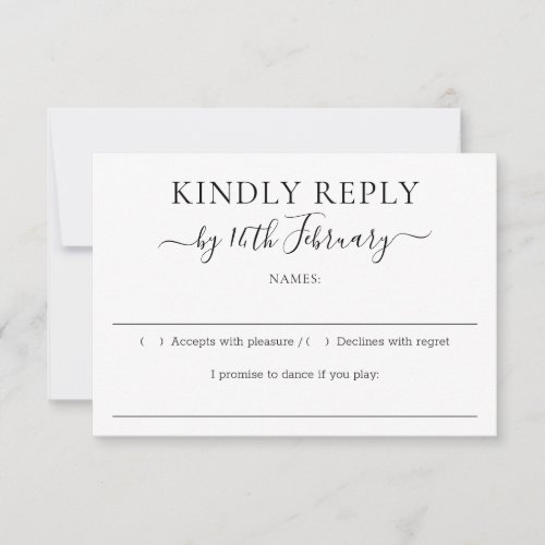 Wedding Formal Black Kindly Reply
