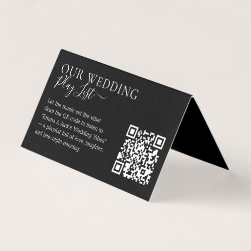 Wedding Formal Black QR Code Playlist