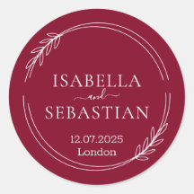 Wedding Formal Burgundy