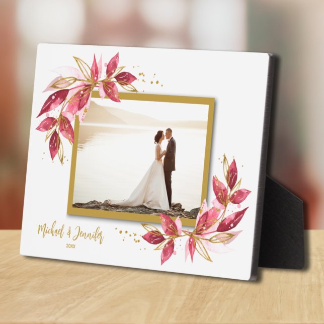 Wedding Frameless Photo Tabletop Easel Back Plaque (Creator Uploaded)