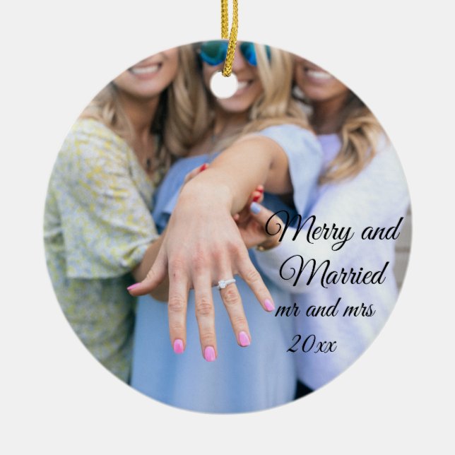 Wedding friends A wedding day Ceramic Ornament (Front)