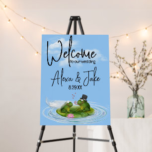 Wedding Frogs on Lily Pad Foam Board