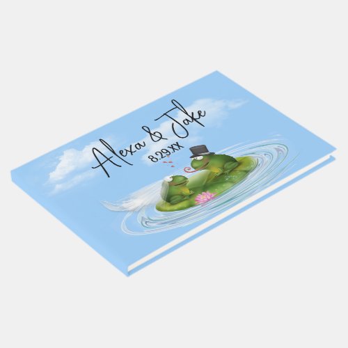 Wedding Frogs on Lily Pad  Guest Book