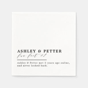 Wedding Fun Facts About the Couple Classic Script Napkins