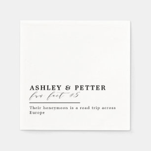 Wedding Fun Facts About the Couple Classic Script Napkins