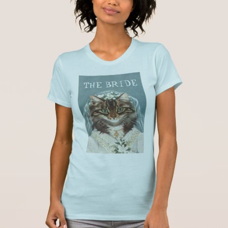 Wedding, Funny Cat Bride T-shirt