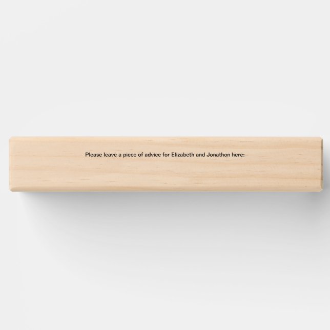 Wedding Game Advice Guest book Alternative Topple Tower (Front)