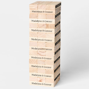 Wedding Game Topple Tower Black and White Wedding