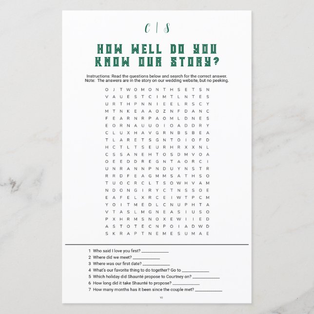 Wedding Game Word Search v2 (Front)