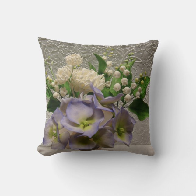 Wedding Garden Throw Pillow (Front)
