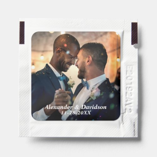 Wedding Gay Couple Photo Hand Sanitizer Packet