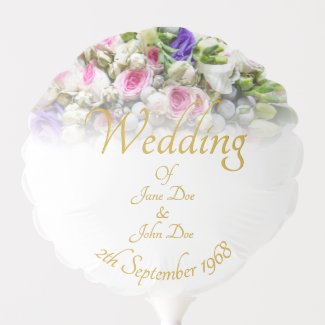 Wedding Gift - Bride with colorful wedding bouquet Balloon