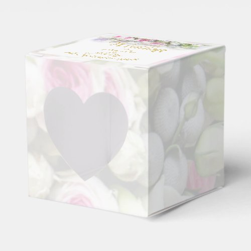 Wedding Gift _ Bride with colorful wedding bouquet Favor Boxes