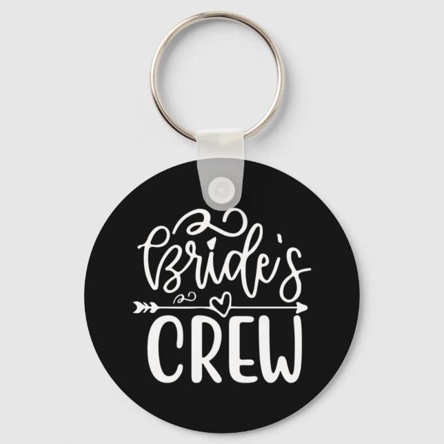 Wedding Gift Bride's Crew Keychain (Front)