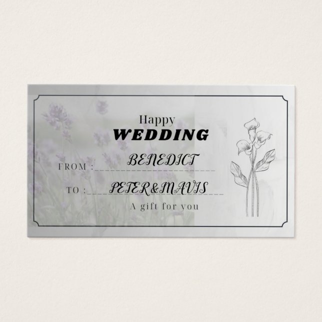 WEDDING GIFT CARD (Front)