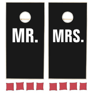WEDDING GIFT CORNHOLE SET, MR. & MRS. SET